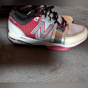 New Balance Red and White Athletic Shoes